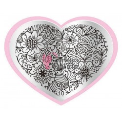 Matrita de Unghii din metal inima 7,1x5,6cm Heart 10